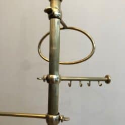 French Brass Towel Rack in Neoclassical Style - Rear View - Styylish