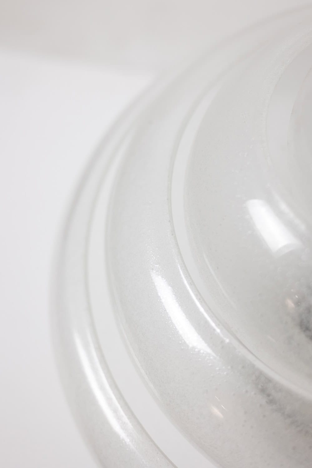 Carlo Nason Lotus Bubbled Glass Lamp - Rim Detail - Styylish
