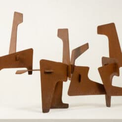 Contemporary Corten Steel Abstract Sculpture by MPCEM - Rear View - Styylish