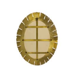 Vintage Gilded Brass Elliptical Mirror - Back View - Styylish