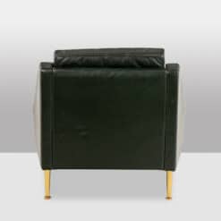 Airborne. Pair of green leather armchairs. 1950s. - Image 5