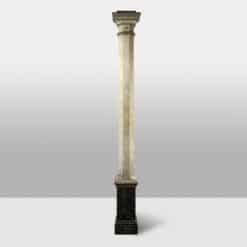 Pair of French Faux Marble Fluted Columns, Circa 1880 - Image 5