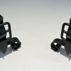 French Wrought Iron Andirons - Angled Top View - Styylish