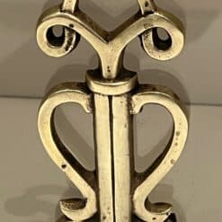 French Smoked Glass Fireplace Screen - Metalwork Detail - Styylish