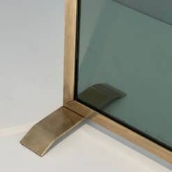 French Green Glass Fireplace Screen - Leg Detail - Styylish