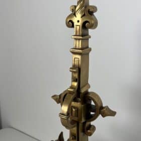 French Neo-Renaissance Bronze Fireplace Andirons