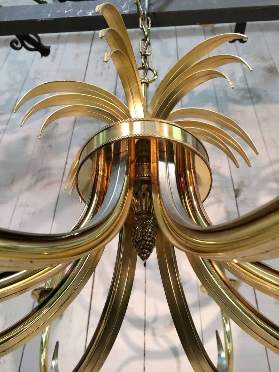 French Pineapple Chandelier in the Style of Maison Charles, 1970s - Image 6