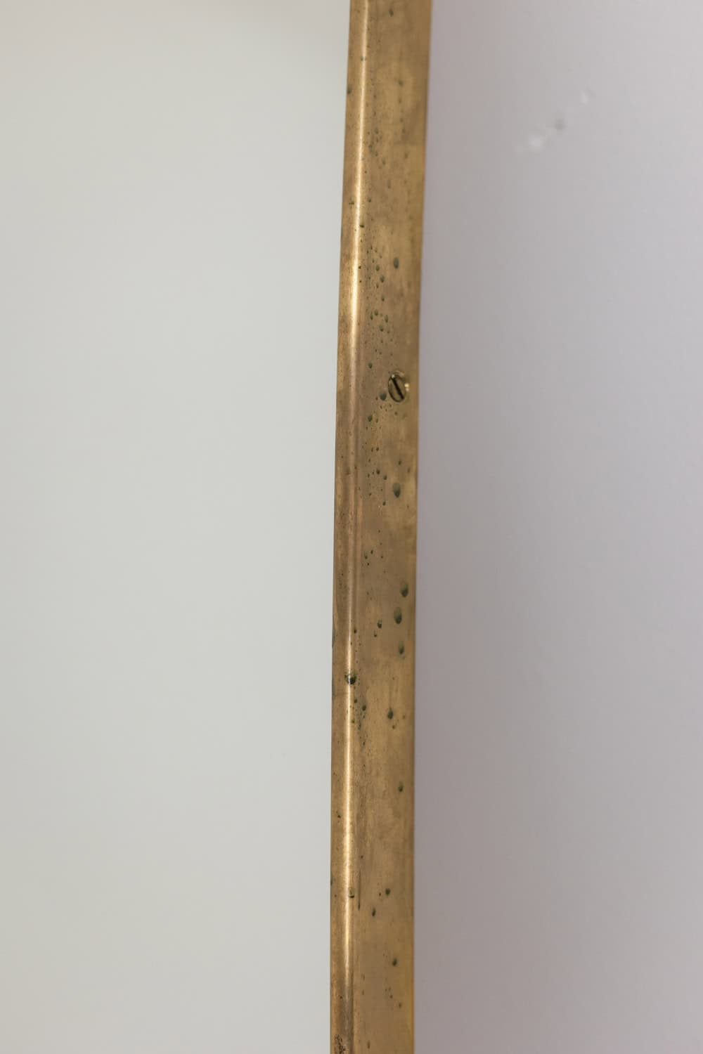 Gio Ponti Style Gilded Brass Mirror - Side Detail - Styylish