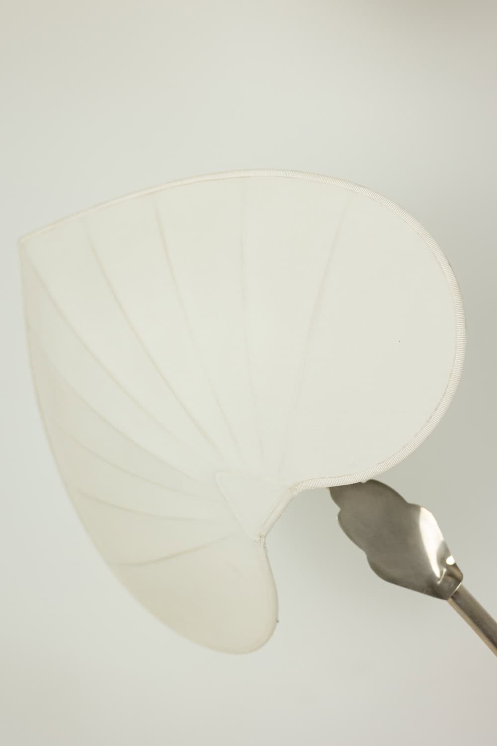 Antonio Pavia Floor Lamp in Silver-Plated Brass and Silk, 1970s. - Image 6