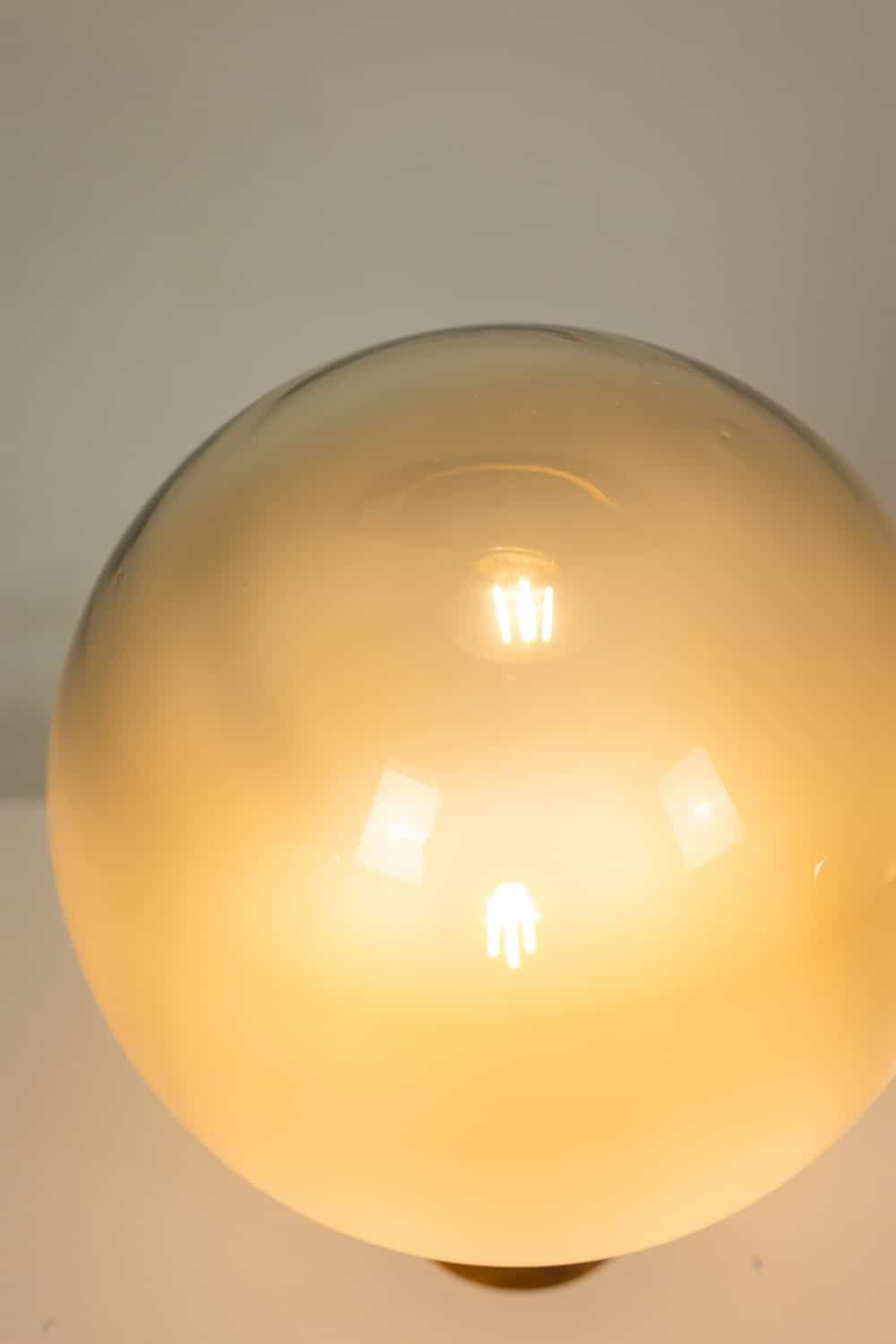 Globe lamp in opalescent glass and patinated bronze. Contemporary. - Image 6