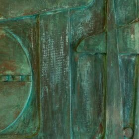 Monumental Brutalist Wooden Triptych by Victoire de Segonzac