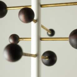 Adjustable-Height Coat Rack with Brass Hooks - Hook Detail One - Stylish