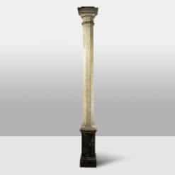 Pair of French Faux Marble Fluted Columns, Circa 1880 - Image 6