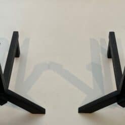 French Modernist Black Iron Andirons - Image 6