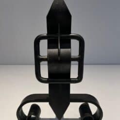 French Wrought Iron Andirons - Single Top View - Styylish