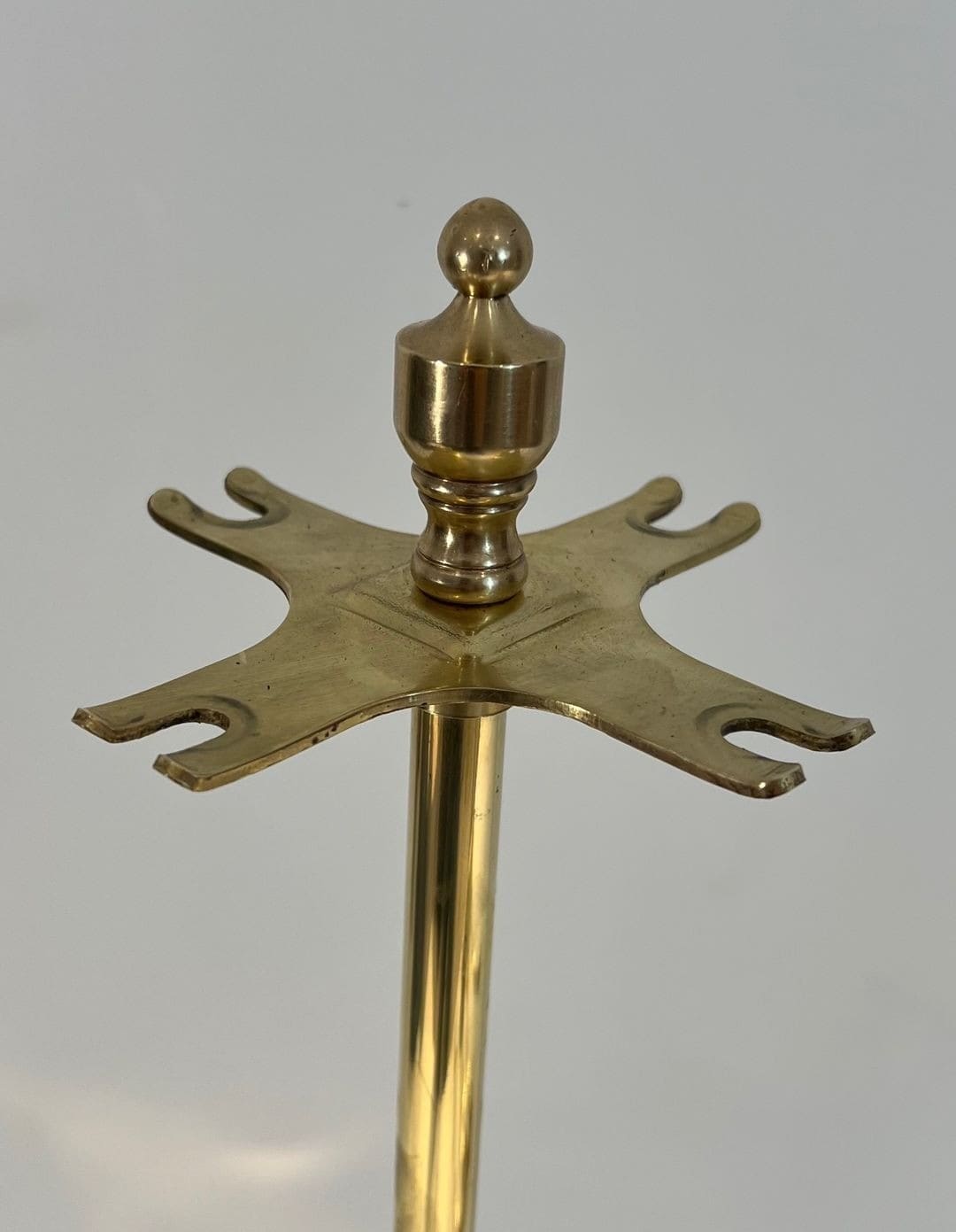 French Neoclassical Brass Fireplace Companion Set - Hooks Sans Tools - Styylish