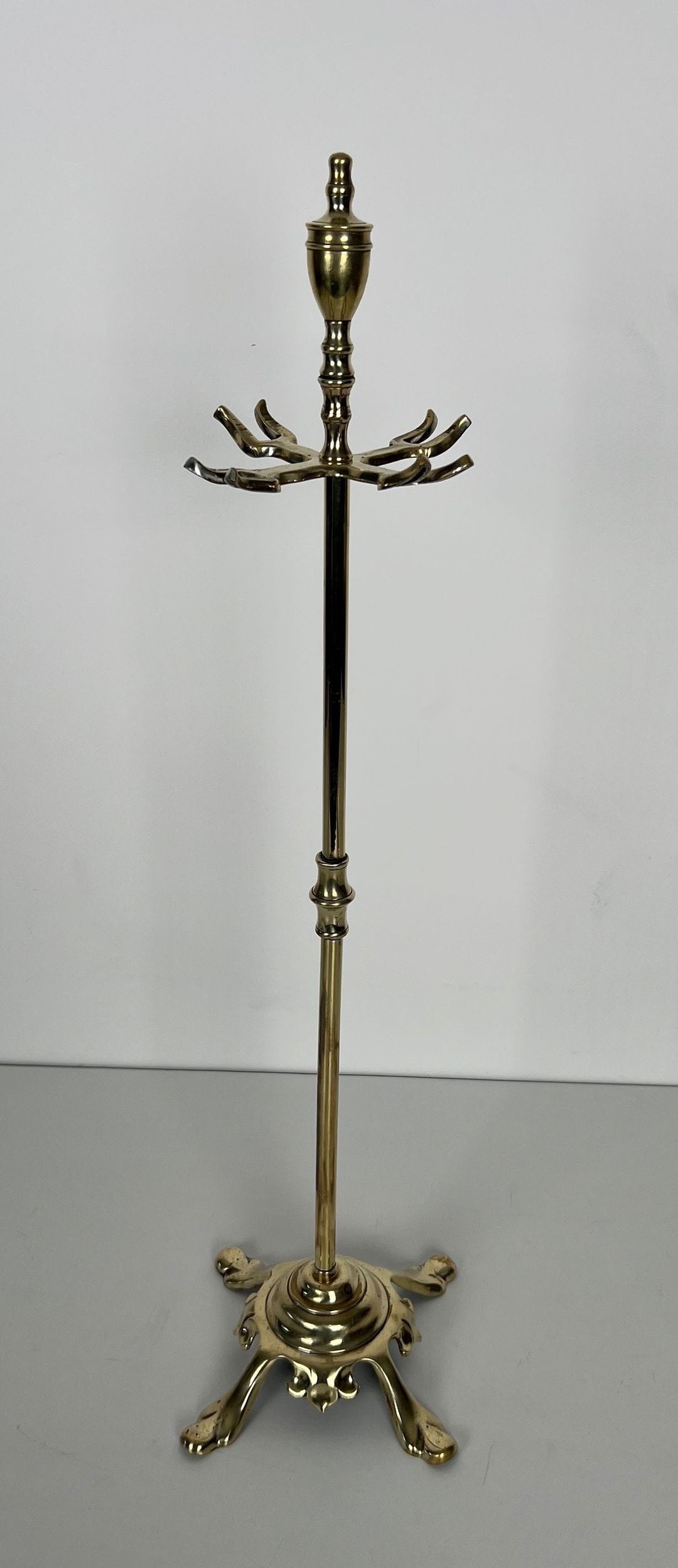 French Neoclassical Brass Fireplace Companion Set - Stand - Styylish