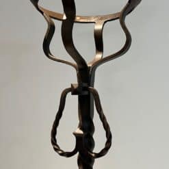 French Gothic Revival Landiers with Fleur-de-Lys - Top Detail - Styylish