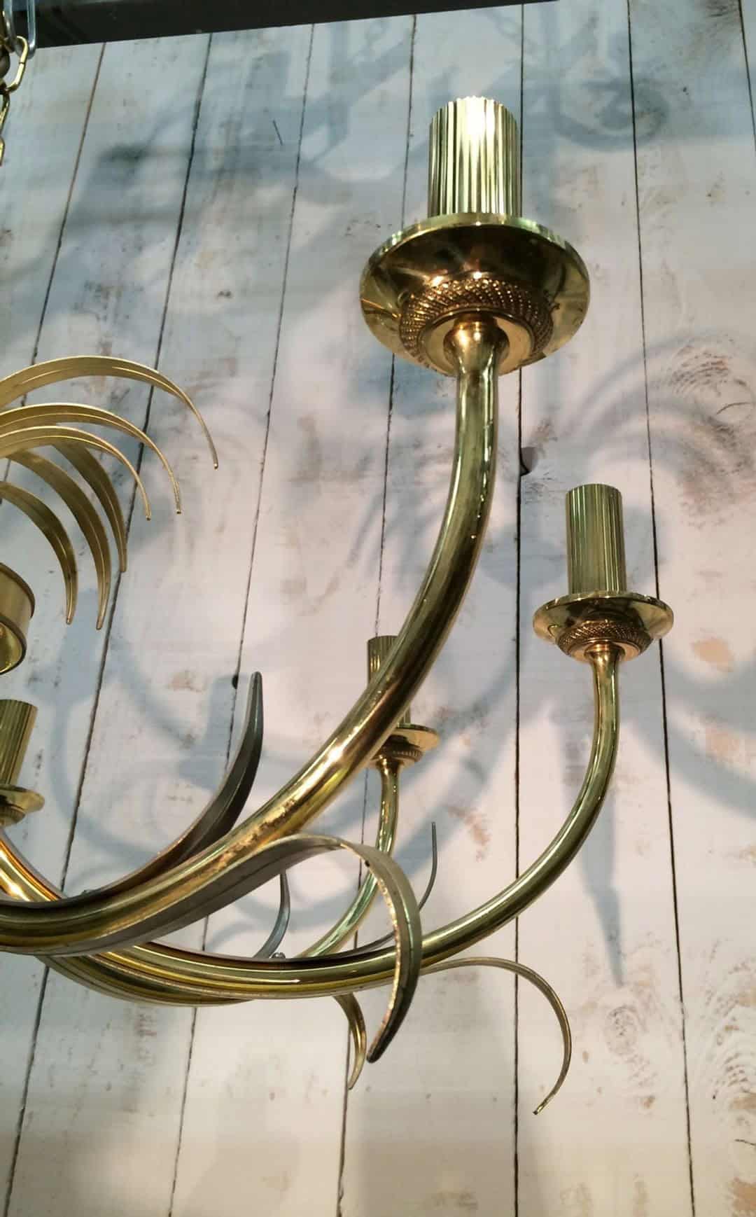 French Pineapple Chandelier in the Style of Maison Charles, 1970s - Image 7