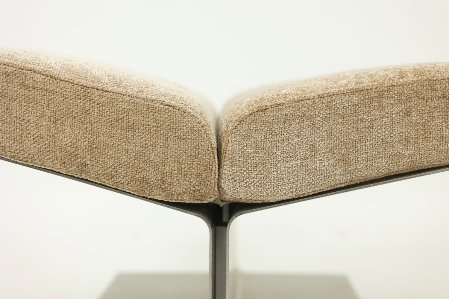 Paul Geoffroy for Uginox. Pair of brushed steel stools. Circa 1970. - Image 8