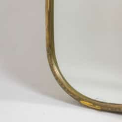 Gio Ponti Style Gilded Brass Mirror - Lower Corner Detail - Styylish