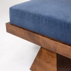 Contemporary 3-Seater Bench in Light Ash and Mohair Velvet - Cushion Detail - Styylish