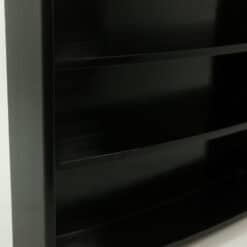 Art Deco Kidney-Shaped Desk in Black Lacquered Wood - Shelves Detail - Styylish