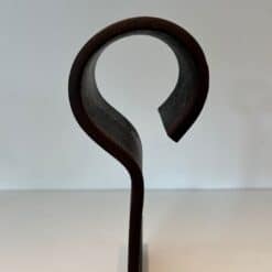 French Modernist Wrought Iron Andirons - Front Detail - Styylish