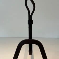 French Modernist Wrought Iron Andirons - Image 8