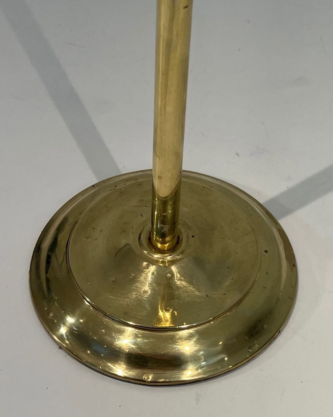 French Neoclassical Brass Fireplace Companion Set - Base Detail - Styylish