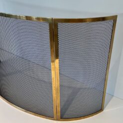 French Curved Brass Fireplace Screen - Screen Detail - Styylish