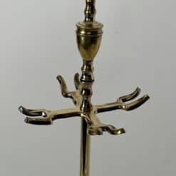 French Neoclassical Brass Fireplace Companion Set - Top Detail - Styylish