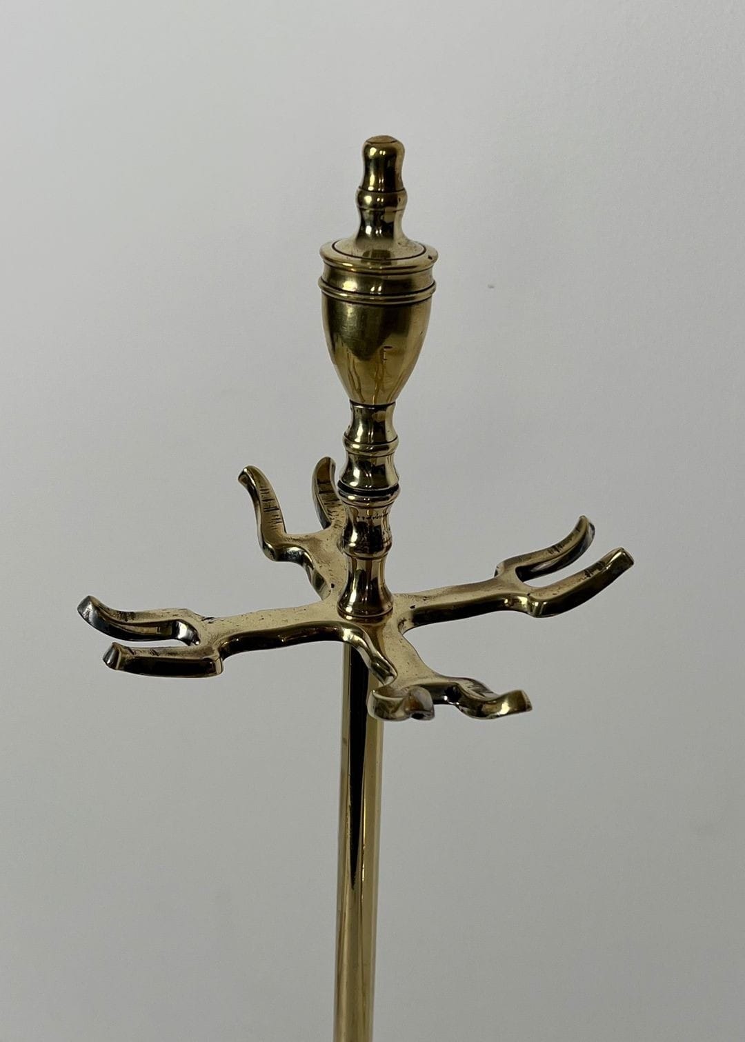 French Neoclassical Brass Fireplace Companion Set - Top Detail - Styylish