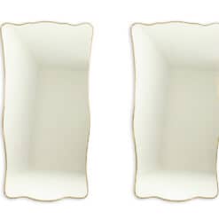 Gio Ponti Style Gilded Brass Mirror - Pair - Styylish