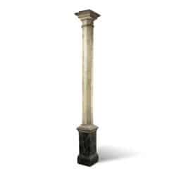 Pair of French Faux Marble Fluted Columns, Circa 1880 - Image 8