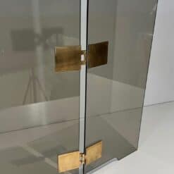 French Smoked Glass Fireplace Screen - Hinge Detail Two - Styylish