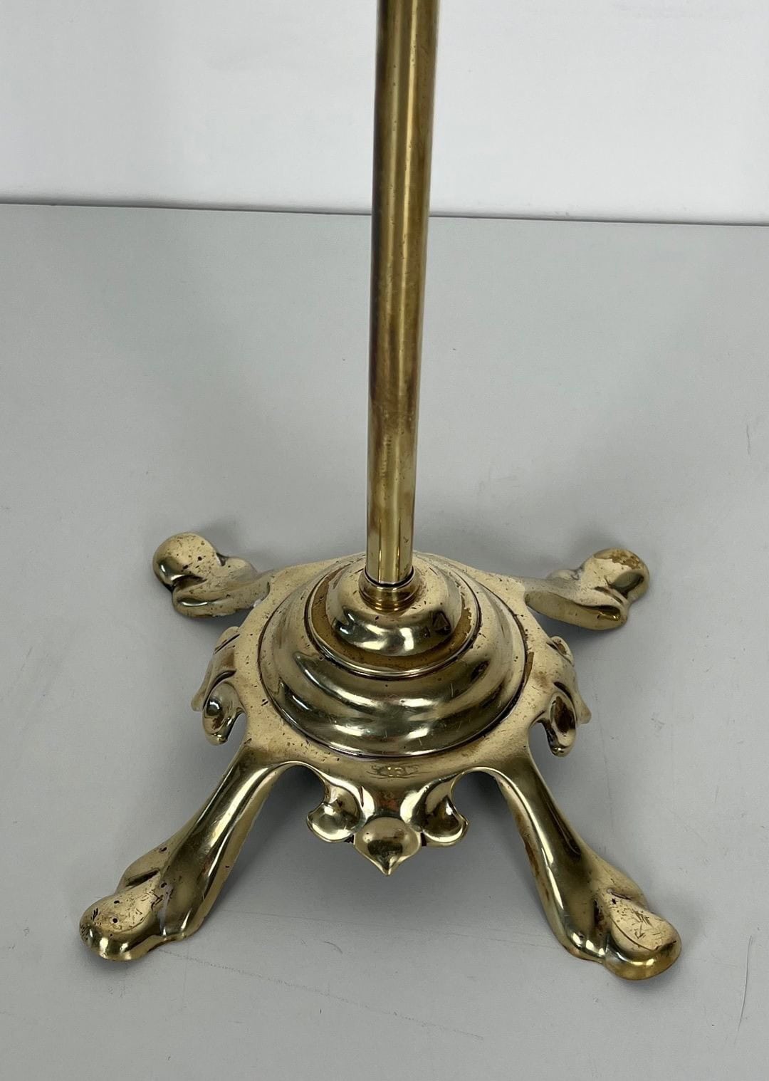 French Neoclassical Brass Fireplace Companion Set - Base Detail - Styylish