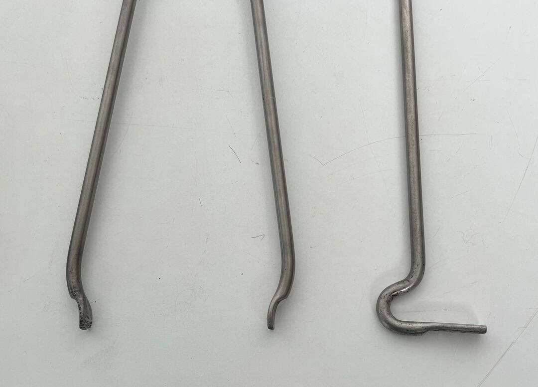 1970s French Tempered Glass Fireplace Companion Set - Tool End Detail - Styylish