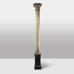 Pair of French Faux Marble Fluted Columns, Circa 1880 - Image 9