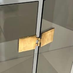 French Smoked Glass Fireplace Screen - Hinge Detail Three - Styylish