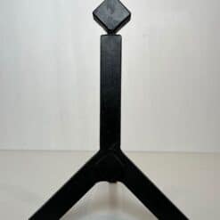 French Modernist Black Iron Andirons - Image 9