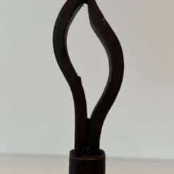 French Modernist Wrought Iron Andirons - Flame Detail Two - Styylish