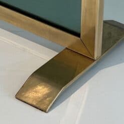 French Green Glass Fireplace Screen - Leg Detail Three - Styylish