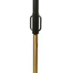Italian Adjustable Coat Rack in Black Lacquered Metal and Brass - Image 4