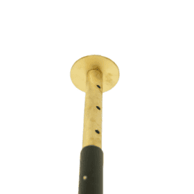 Italian Adjustable Coat Rack in Black Lacquered Metal and Brass