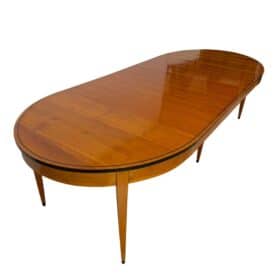 Oval Biedermeier Expandable Dining Table, Cherry, South Germany, circa 1880