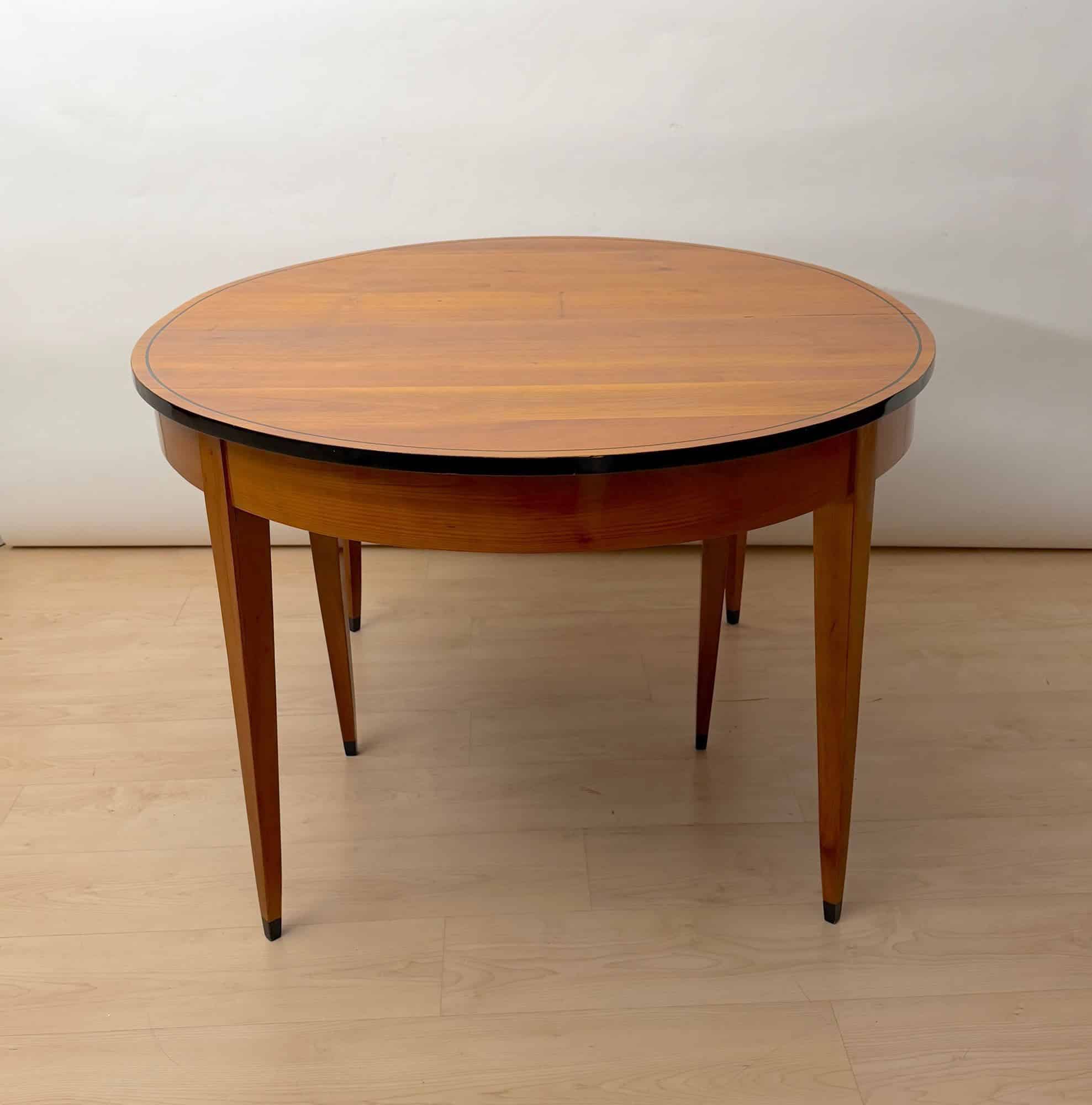Oval Biedermeier Expandable Dining Table, Cherry, South Germany, circa 1880 - Image 13
