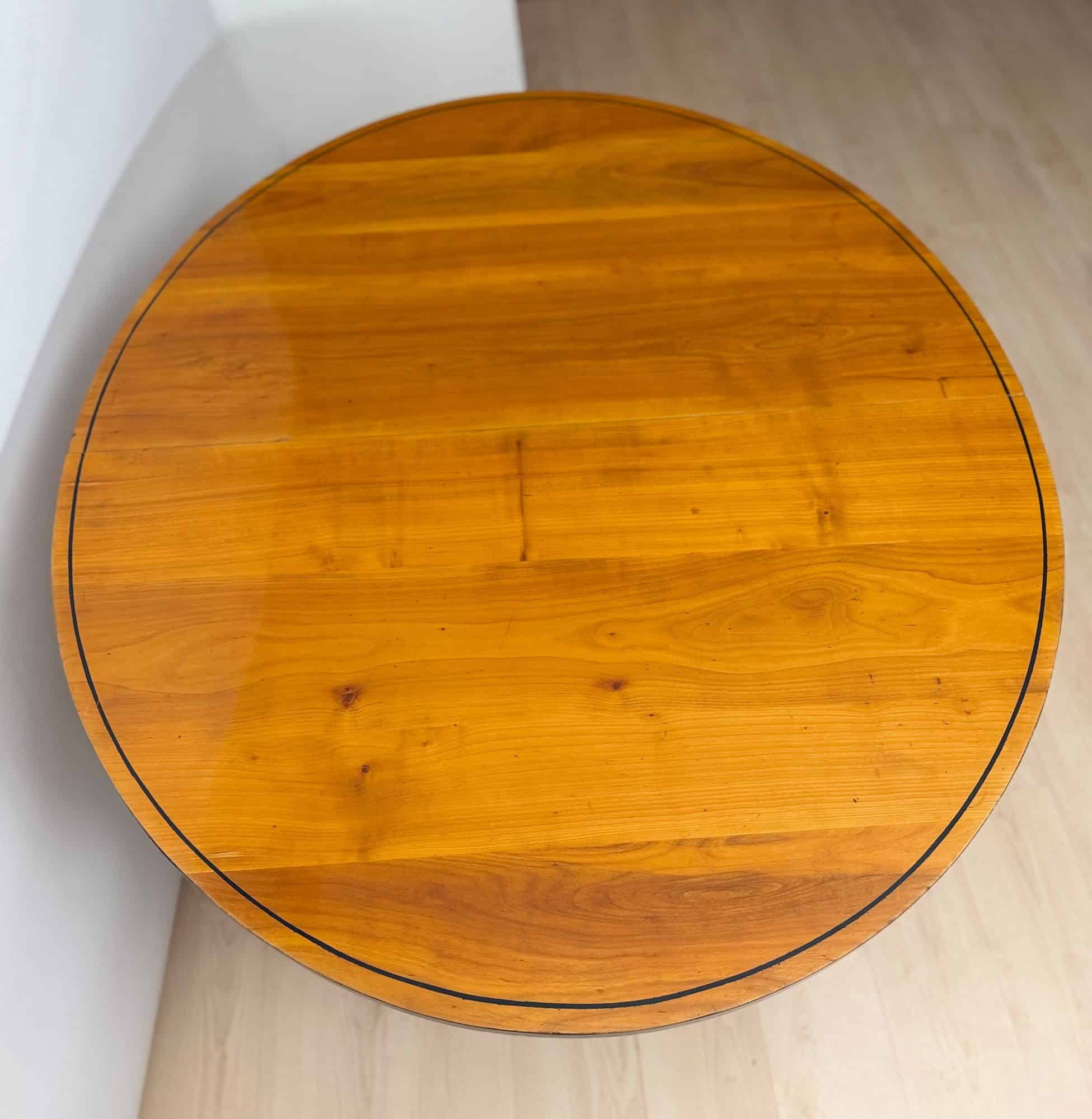 Oval Biedermeier Expandable Dining Table, Cherry, South Germany, circa 1880 - Image 16
