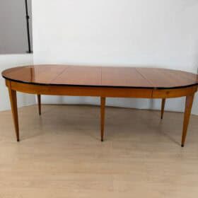 Oval Biedermeier Expandable Dining Table, Cherry, South Germany, circa 1880