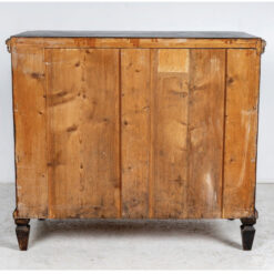 Antique Swedish Gustavian Black Painted Chest of Drawers- open drawers- back view- Styylish